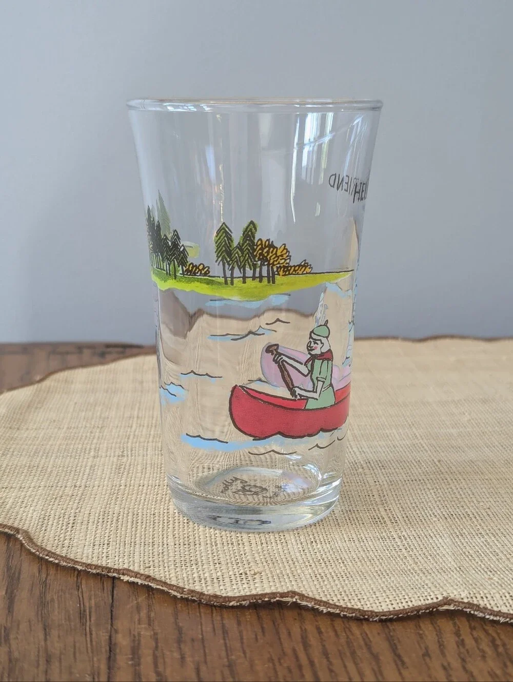 Anthropologie Menagerie Molly Hatch Hello Friend Canoe Juice Glass